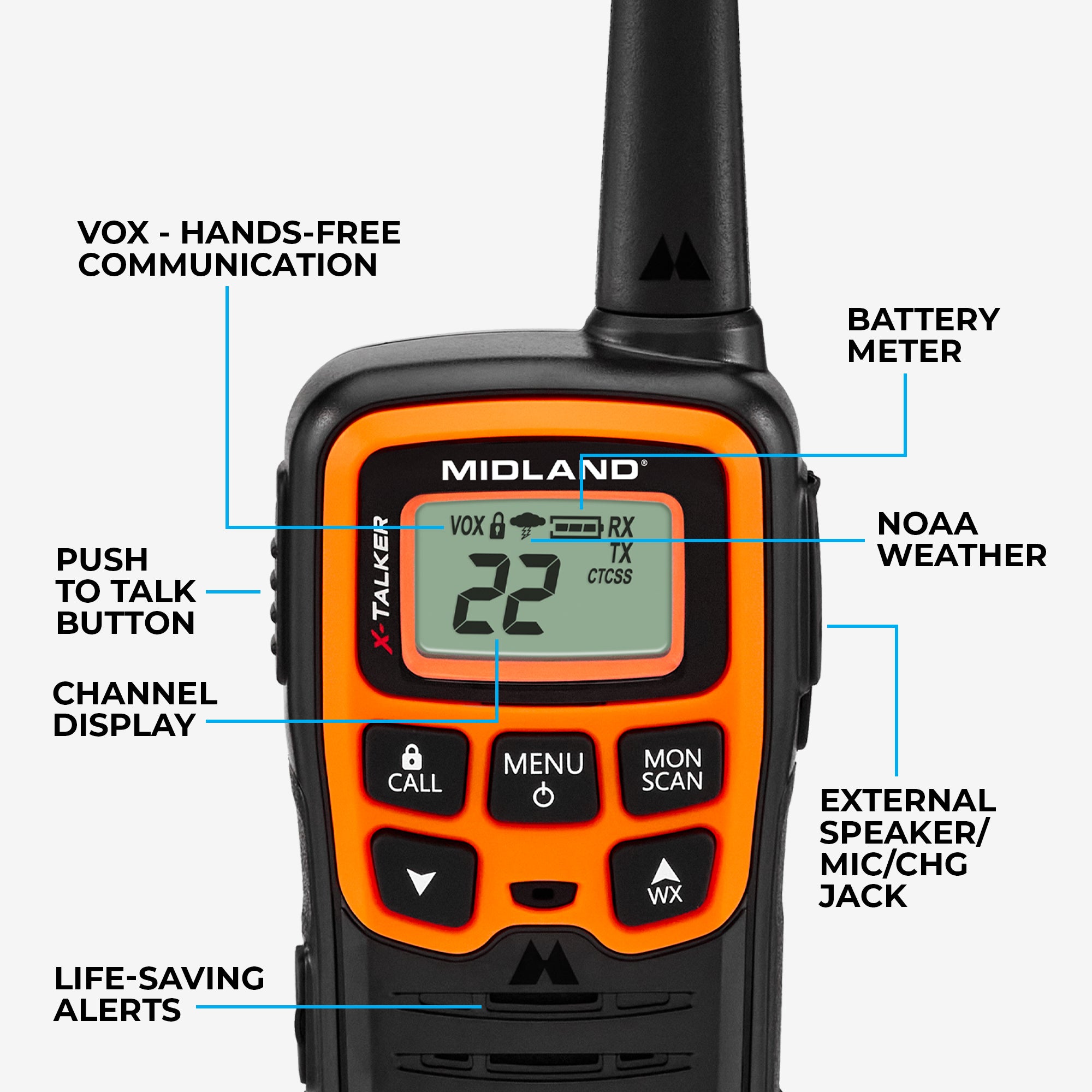 T51 X-Talker FRS Walkie Talkie 3-Pack - T51X3VP3 - Image 2
