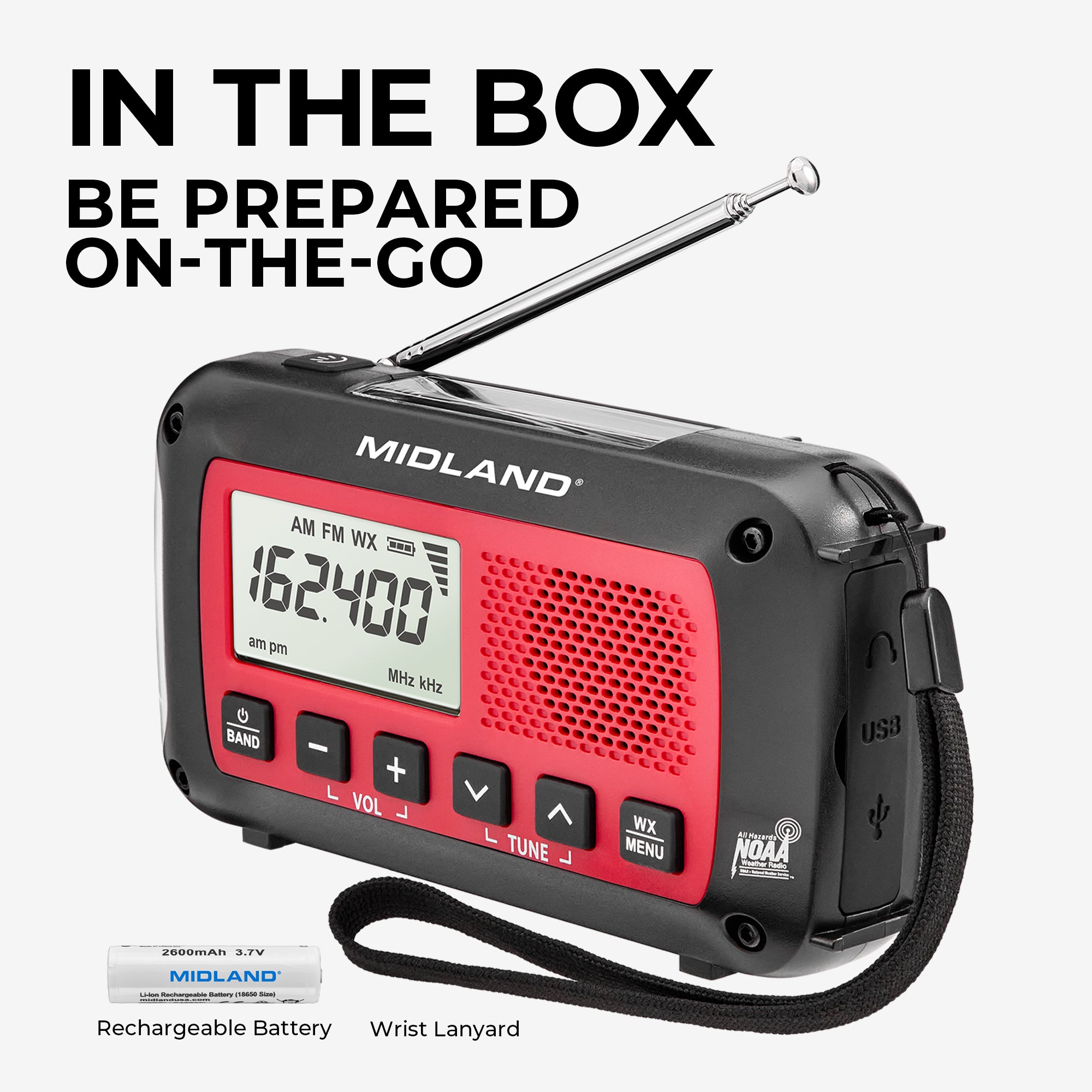 ER40 Portable Emergency Weather Alert Crank Radio - ER40 - Image 4