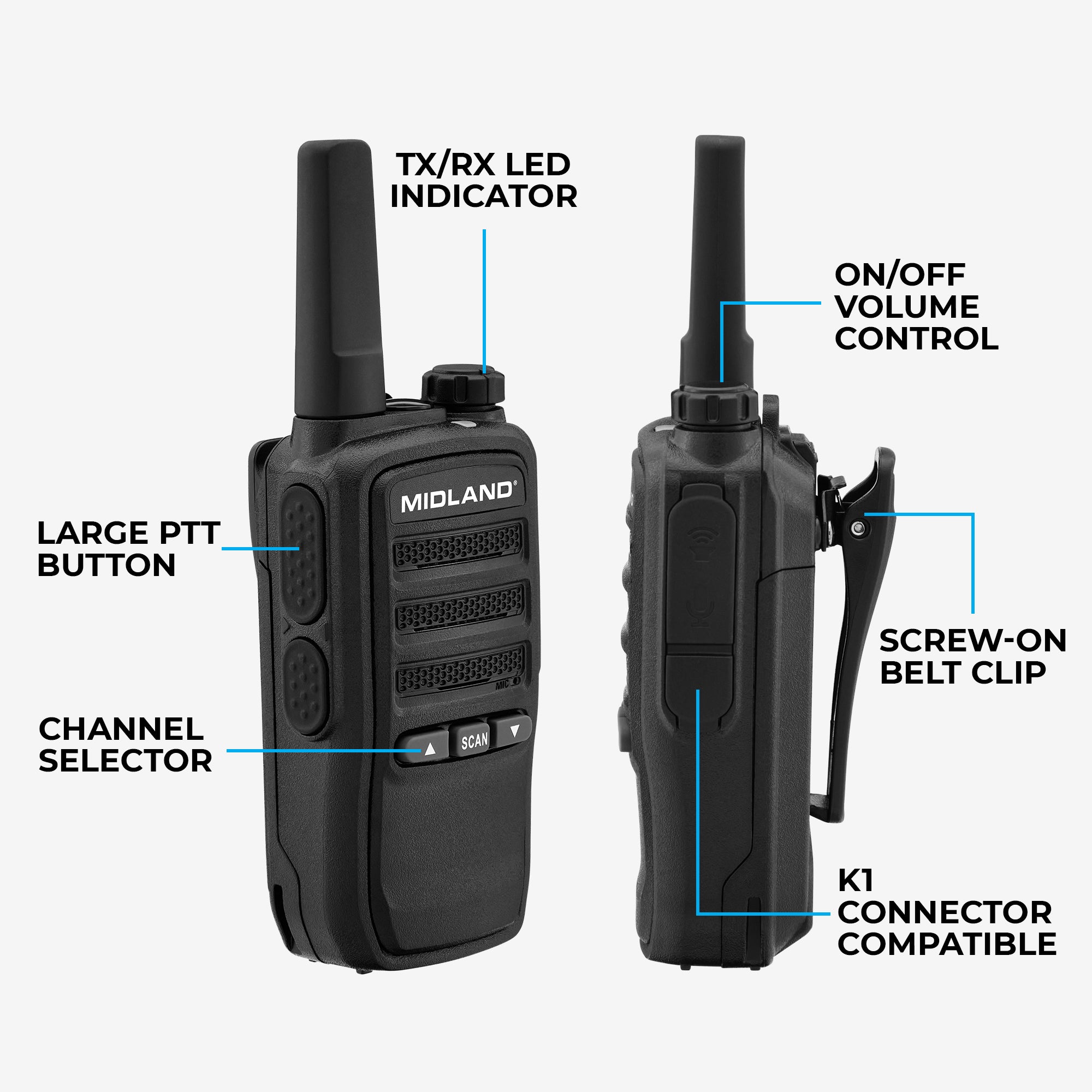 BR10 BizTalk FRS Heavy‑Duty Business Radio 6‑Pack - BR10X6 - Image 2